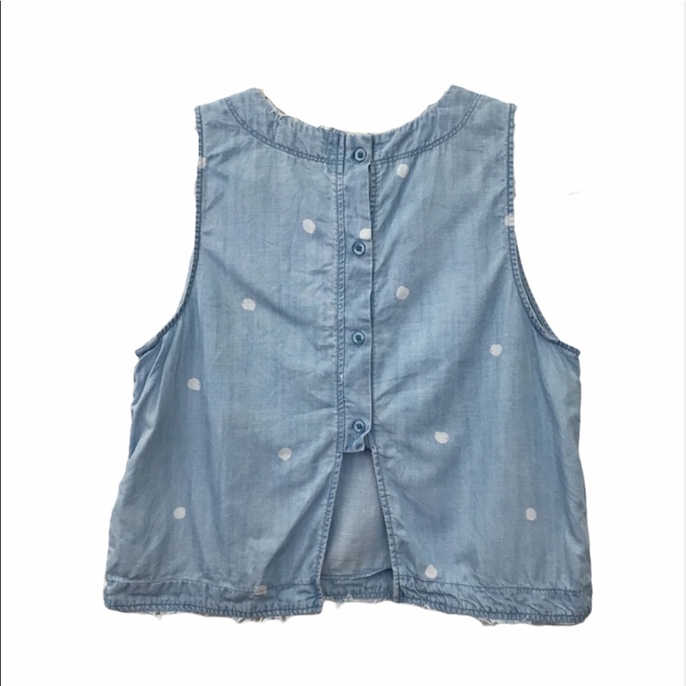 🎈Cloth & Stone Chambray Polka Dot Tank Top